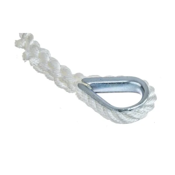 Seachoice 40691 3-Strand Twisted Nylon Anchor Line - White, 3/8" x  50' - Image 5