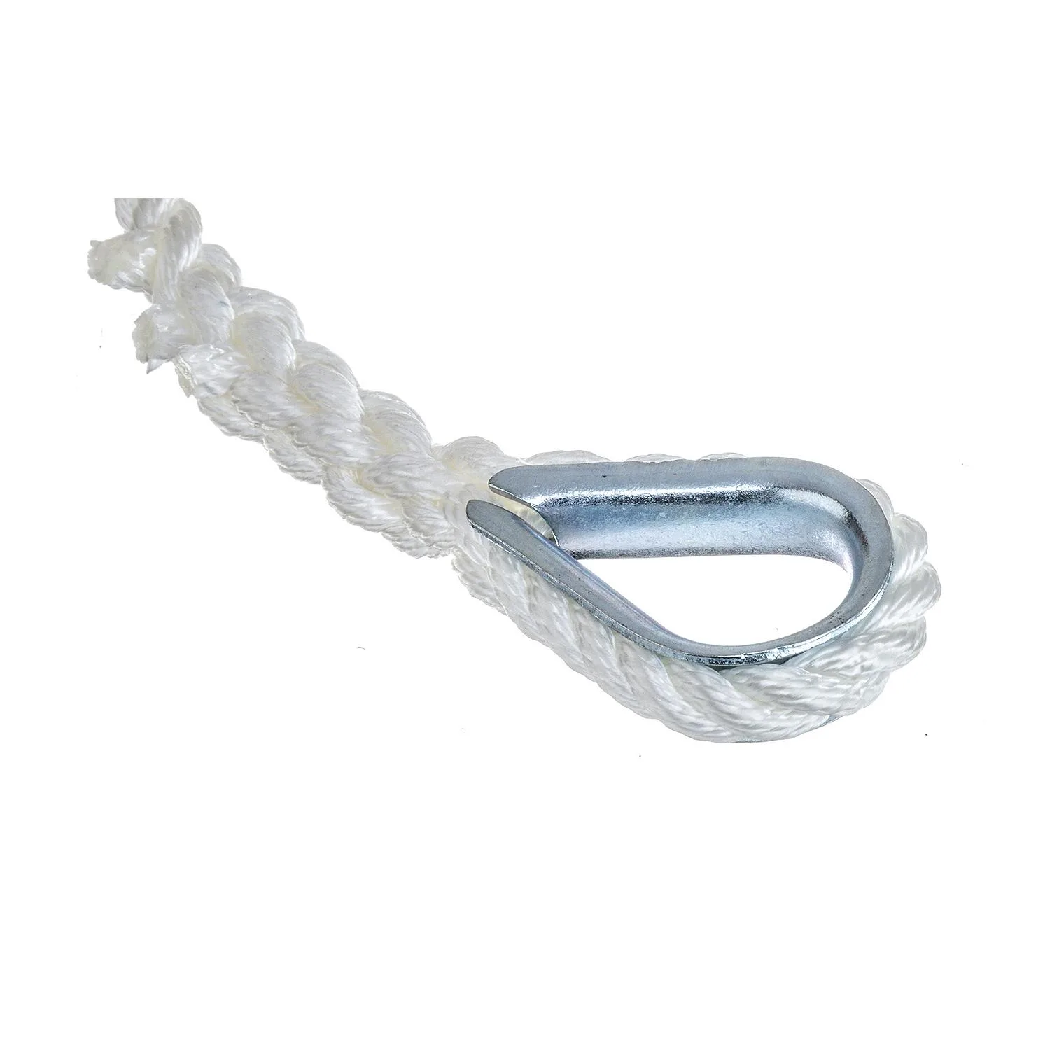 Seachoice 40691 3-Strand Twisted Nylon Anchor Line - White, 3/8" x  50' - Image 5