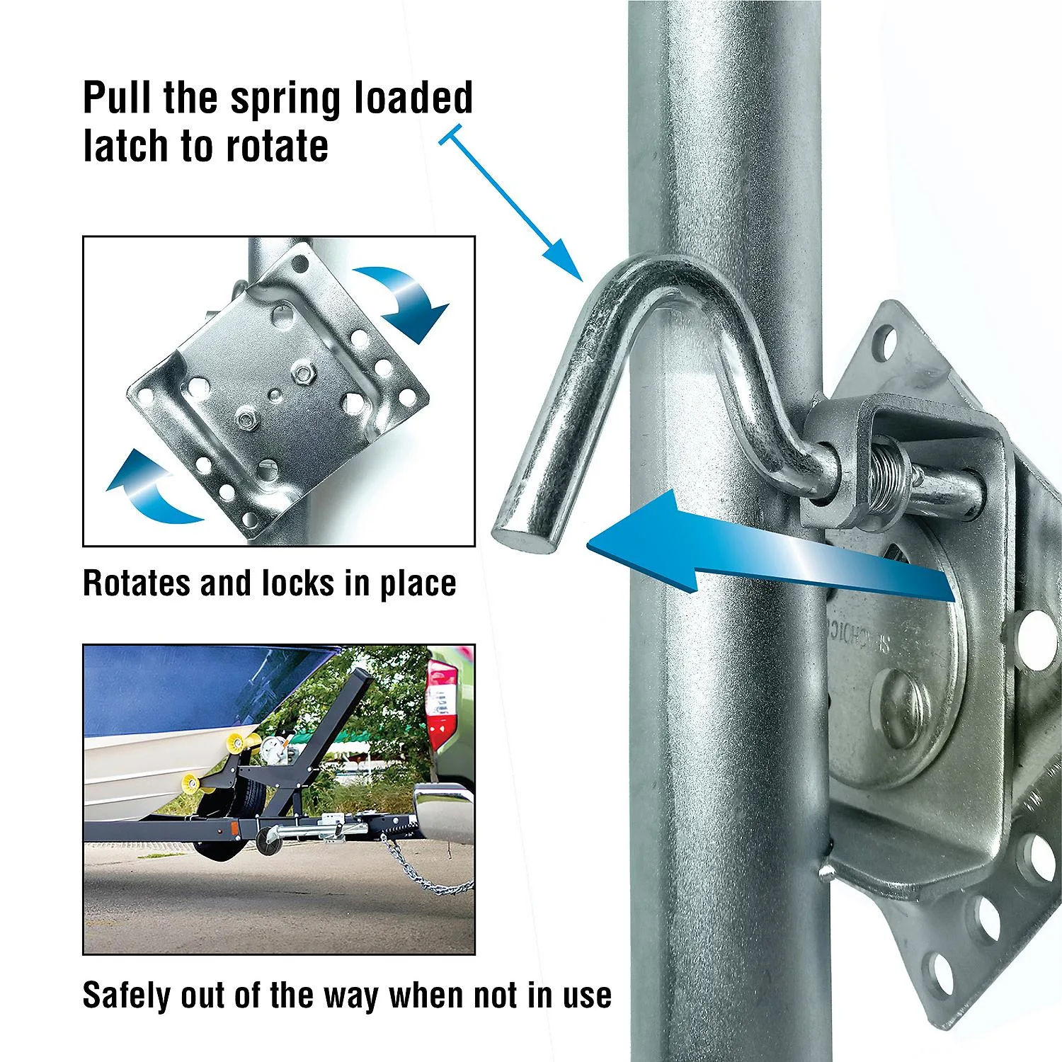 Seachoice 52021 Foldup Boat Trailer Jack, 6" Wheel, 1,000 lbs. Max Load - Image 4