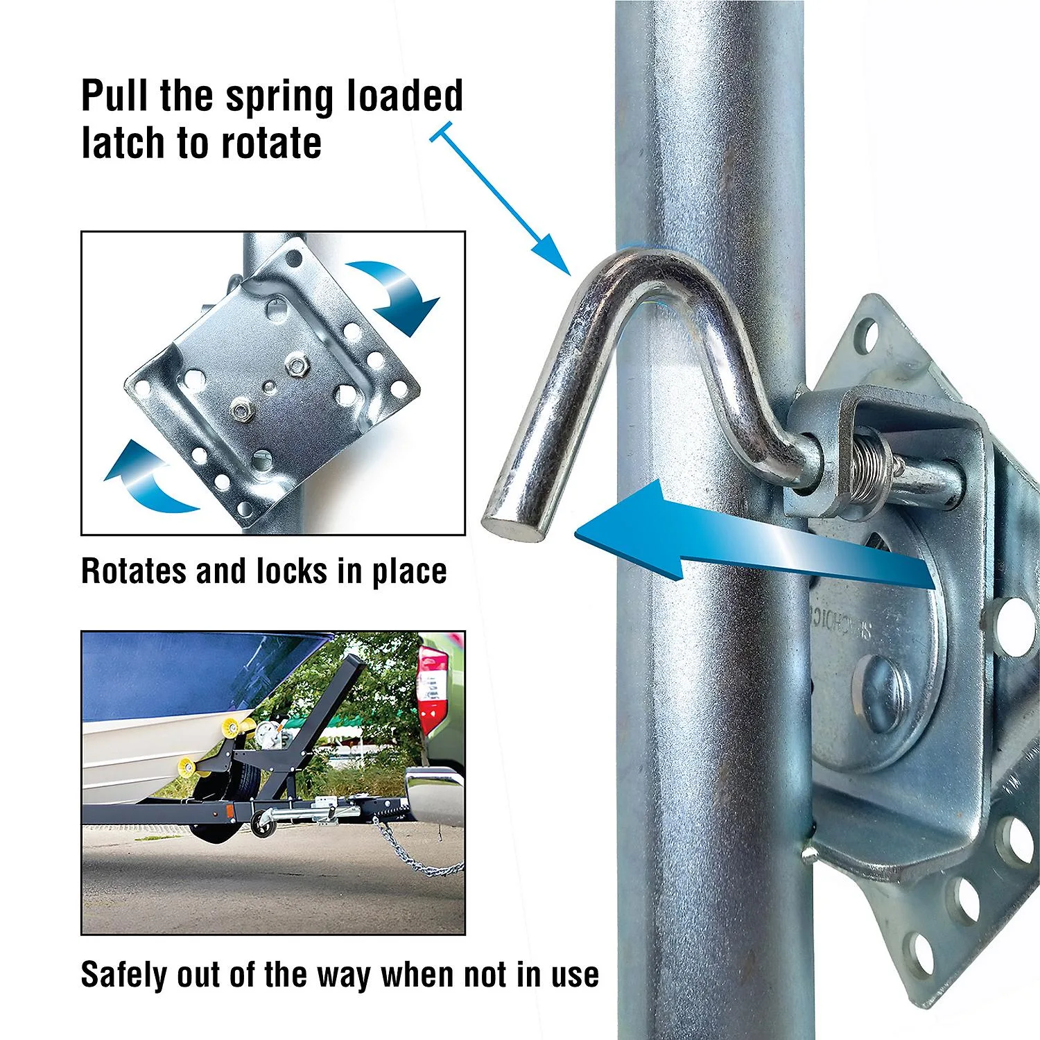 Seachoice 52031 Foldup Boat Trailer Jack, 8" Wheel, 1,500 lbs. Max Load - Image 3
