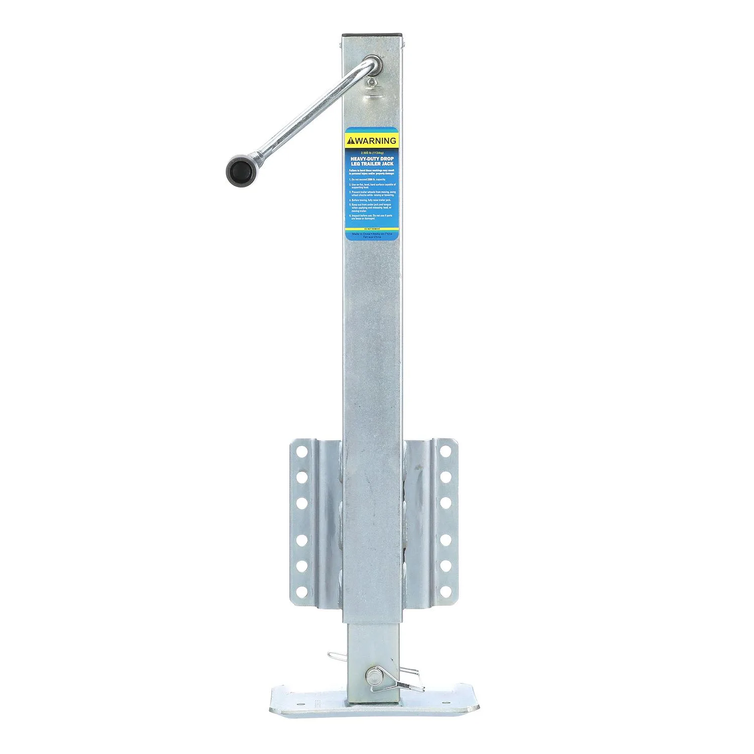 Seachoice 52051 Heavy-Duty Drop Leg Trailer Jack, Foot Plate Base, 2,500 lbs. Max Load - Image 8
