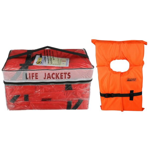 Seachoice 85510 Adult Universal Type II USCGA Life Vests w/Bag, Orange, 4-Pack - Image 5