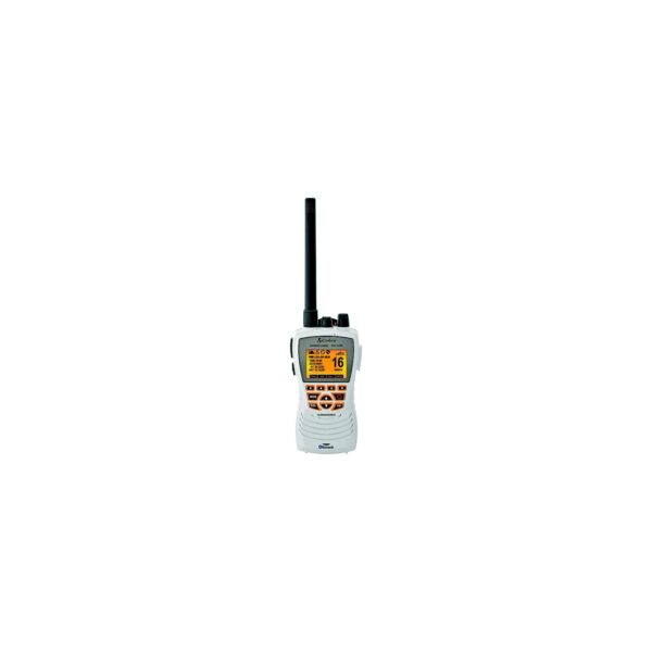 Cobra Marine MRHH600WFLTGPSBT Floating GPS Handheld VHF Marine Radio, White