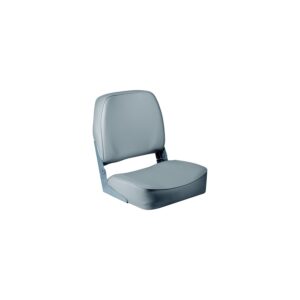 Wise 3313717 Promotional Marine Grade Vinyl 16.25" D × 16" W × 18" H Low Back Boat Seat, Grey
