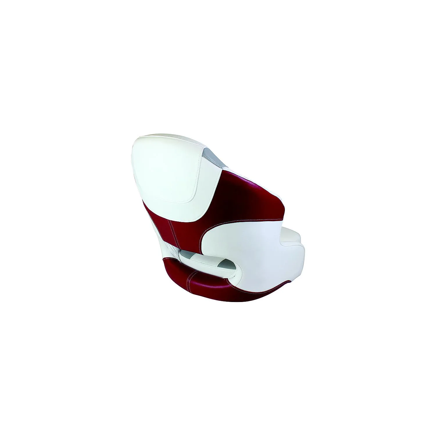Wise Baja Series Bucket Seat w/Bolster, Brite White / Grey / Dark Red - Image 3