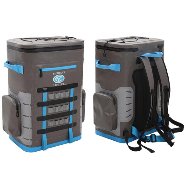 Yachter's Choice 50050 Soft Cooler
48 Can Capacity / Back Pack, Grey/Blue - Image 2
