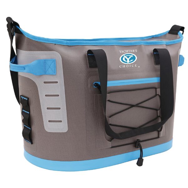 Yachter's Choice 50053 Soft Cooler
30 Can Capacity / Tote Style w/ Shoulder Strap, Grey/Blue - Image 4