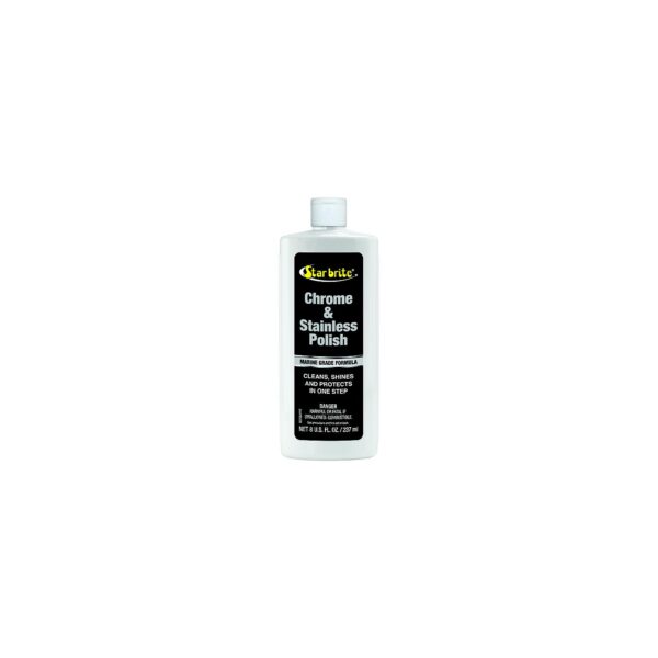 Chrome & Stainless Steel Polish, 8 oz.