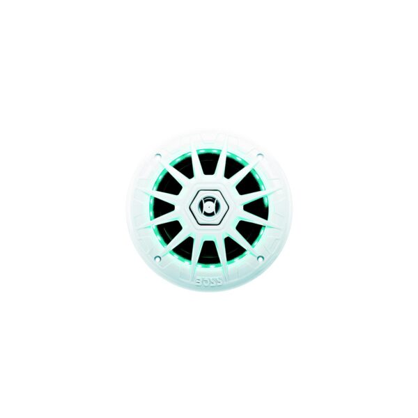 BOSS MRGB65 6-1/2" 2-Way Marine Full Range Speaker w/RGB Lights pr., White - Image 4
