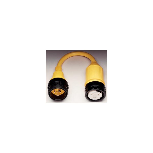 Marinco Standard Pigtail Adapter Dock Side Male 50A 125V Locking to Boat Side Female 30A 125V Locking With Sealing Collar System - Image 4